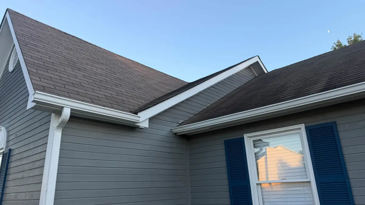 Painted fascia along a roofline